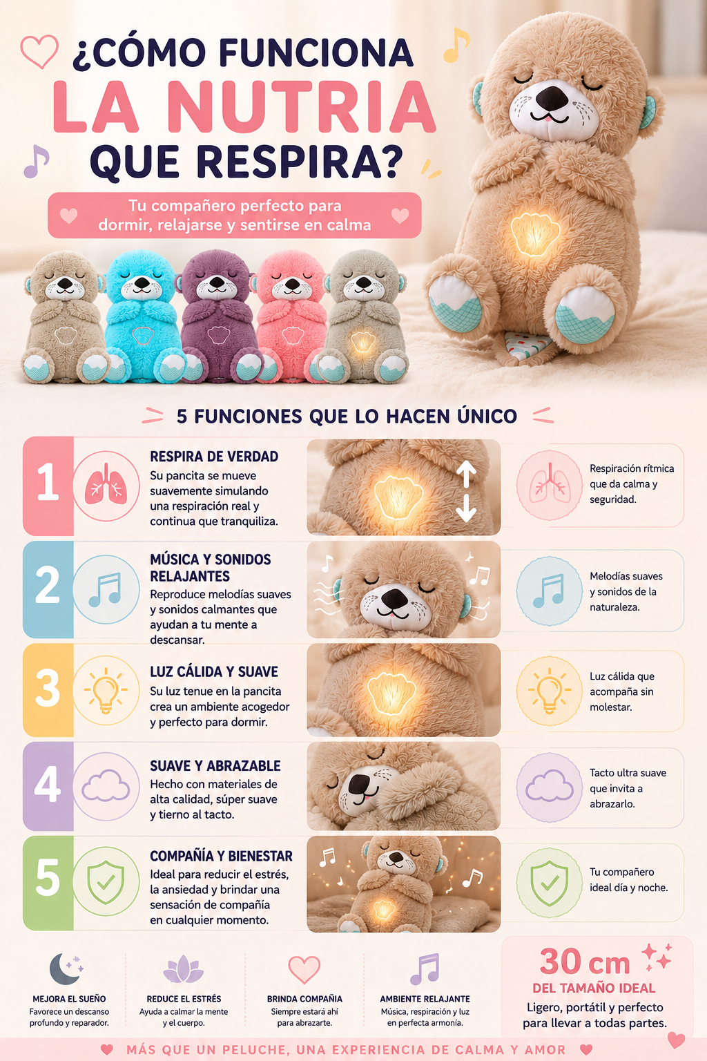 Nutria que Respira — Peluche Arrullo